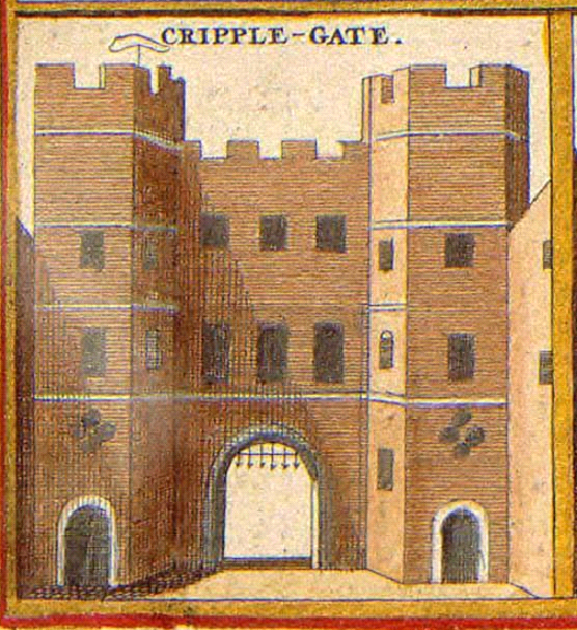 Cripplegate in the 17th Century (image from Wikimedia Commons)