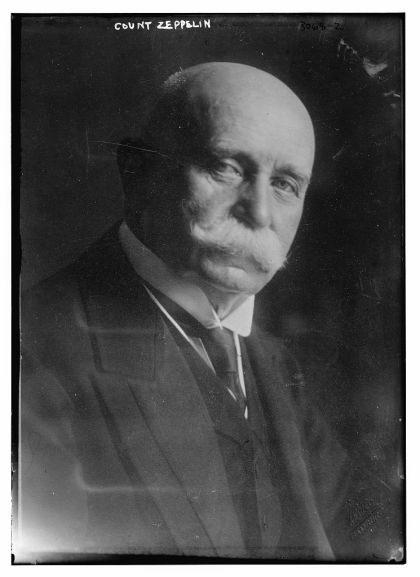 Ferdinand Graf von Zeppelin, inventor of the Zeppelin airship (public domain image from the Library of Congress)