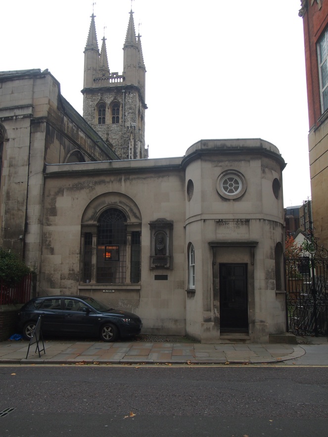 Watch House at St Sepulchre-without-Newgate, built to deter bodysnatchers