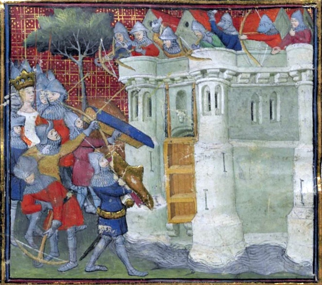 Isabella at the Siege of Bristol in 1326 (image via Wikimedia Commons)