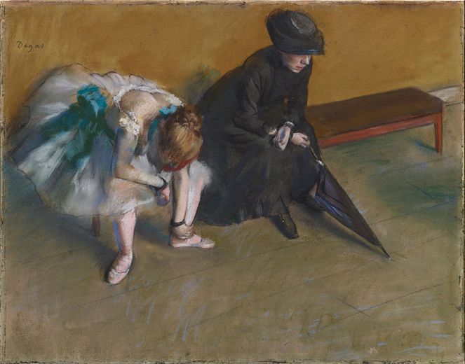 "Waiting" by Edgar Degas (c.1882) Image via Wikimedia Commons