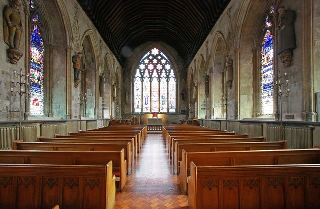 Inside the church (image by John Salmon on geograph.org.uk, reused under Creative Commons licencing)